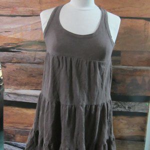 Mossimo S brown three tier ruffle cotton sundress